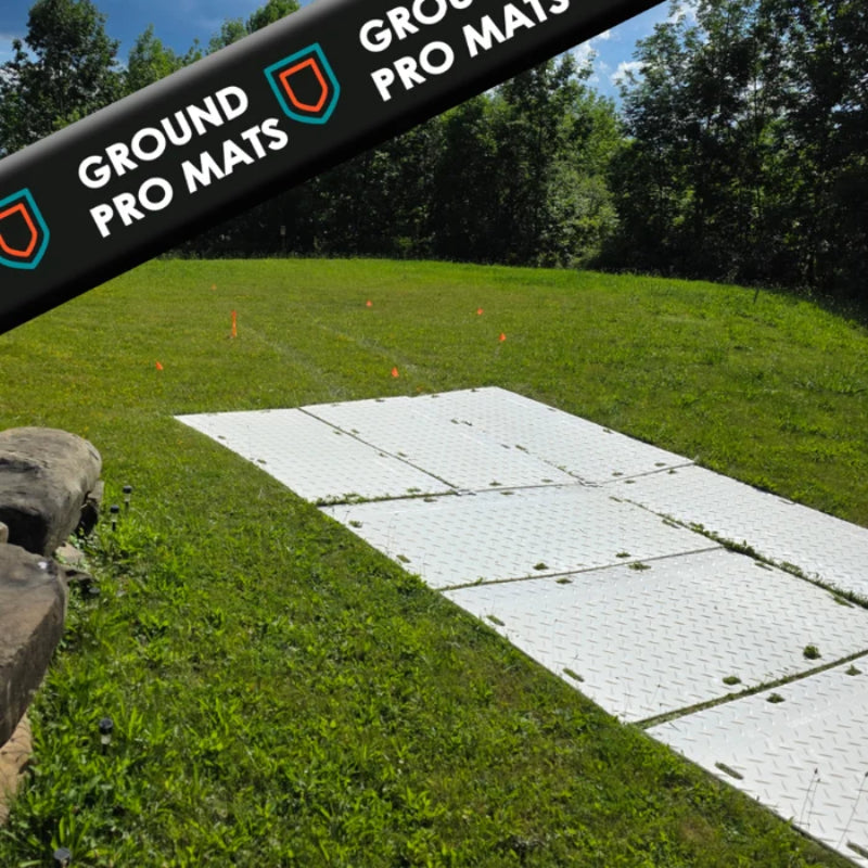 4 x 8 Ground Protection Mat - 1/2" Inch Thick - White - ITGPM-100-WH