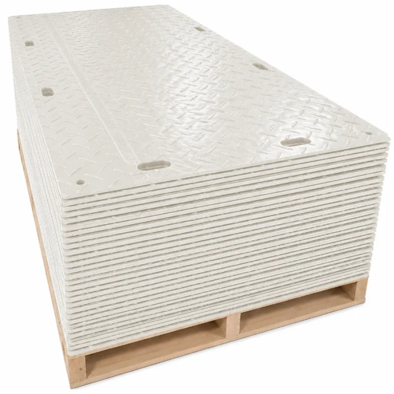 4 x 8 Ground Protection Mat - 1/2" Inch Thick - White - ITGPM-100-WH