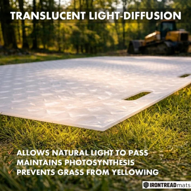 4 x 8 Ground Protection Mat - 1/2" Inch Thick - White - ITGPM-100-WH