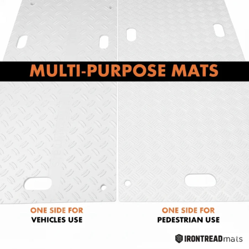 4 x 8 Ground Protection Mat - 1/2" Inch Thick - White - ITGPM-100-WH