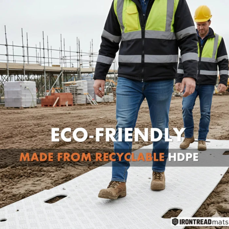 4 x 8 Ground Protection Mat - 1/2" Inch Thick - White - ITGPM-100-WH