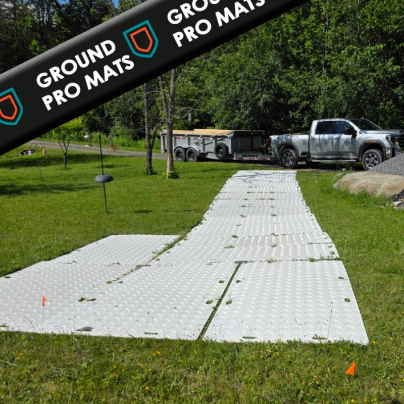 4 x 8 Ground Protection Mat - 1/2" Inch Thick - White - ITGPM-100-WH